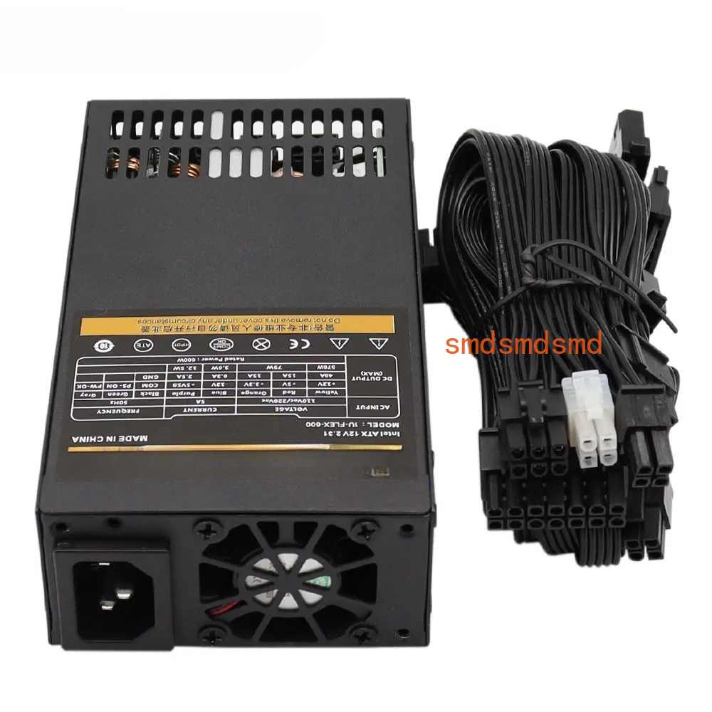 Flex Atx Power Supply 600W 1U - 600Wモジュラー電源 小型1UコンピューターPSU Flex-ATX 500W ITXミニPC用 アクティブPFC