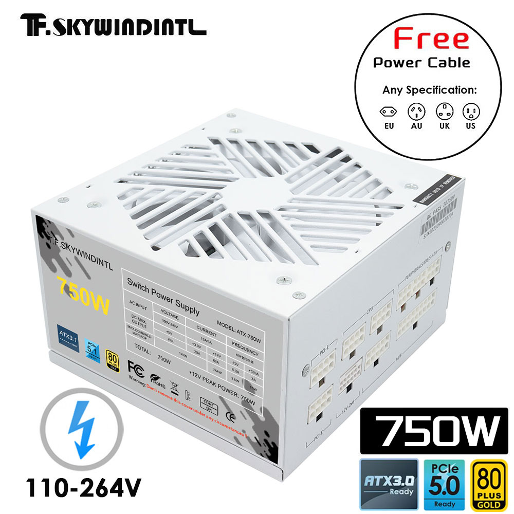 1000W White Modular Power Supply - ホワイト 750W 850W 1000W 1200W ワット